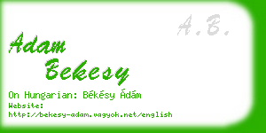 adam bekesy business card